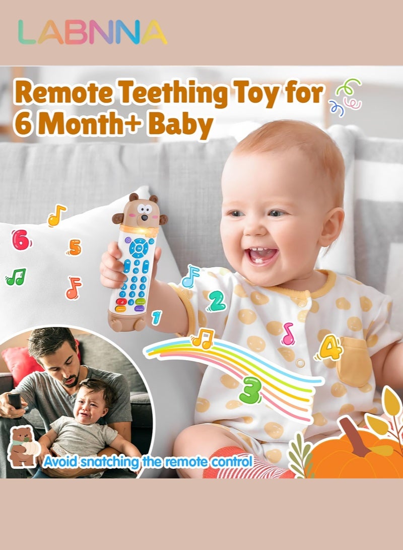 LABNNA Baby Remote Control Toy with Silicone Teether, Realistic Lights & Sounds, 3 Languages (English, Spanish & French), Baby Musical Toys Gifts for Boys Girls 6 Month+ - Image 4